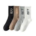 1977 Number Socks 4 Pairs Cotton Skateboard and Streetwear Socks