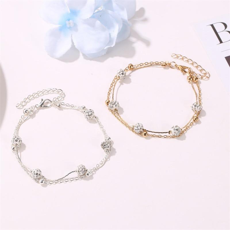 2pcs Anklets for Women Foot Accessory Summer Beach Barefoot Anklet