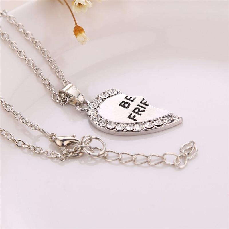 2pcs Best Friends Forever Necklace for Women Heart Pendant Best Friend Necklace Friendship Jewelry