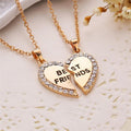 2pcs Best Friends Forever Necklace for Women Heart Pendant Best Friend Necklace Friendship Jewelry