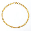 3/5/7MM Stainless Steel Curb Cuban Link Chain Anklet Jewelry Gift
