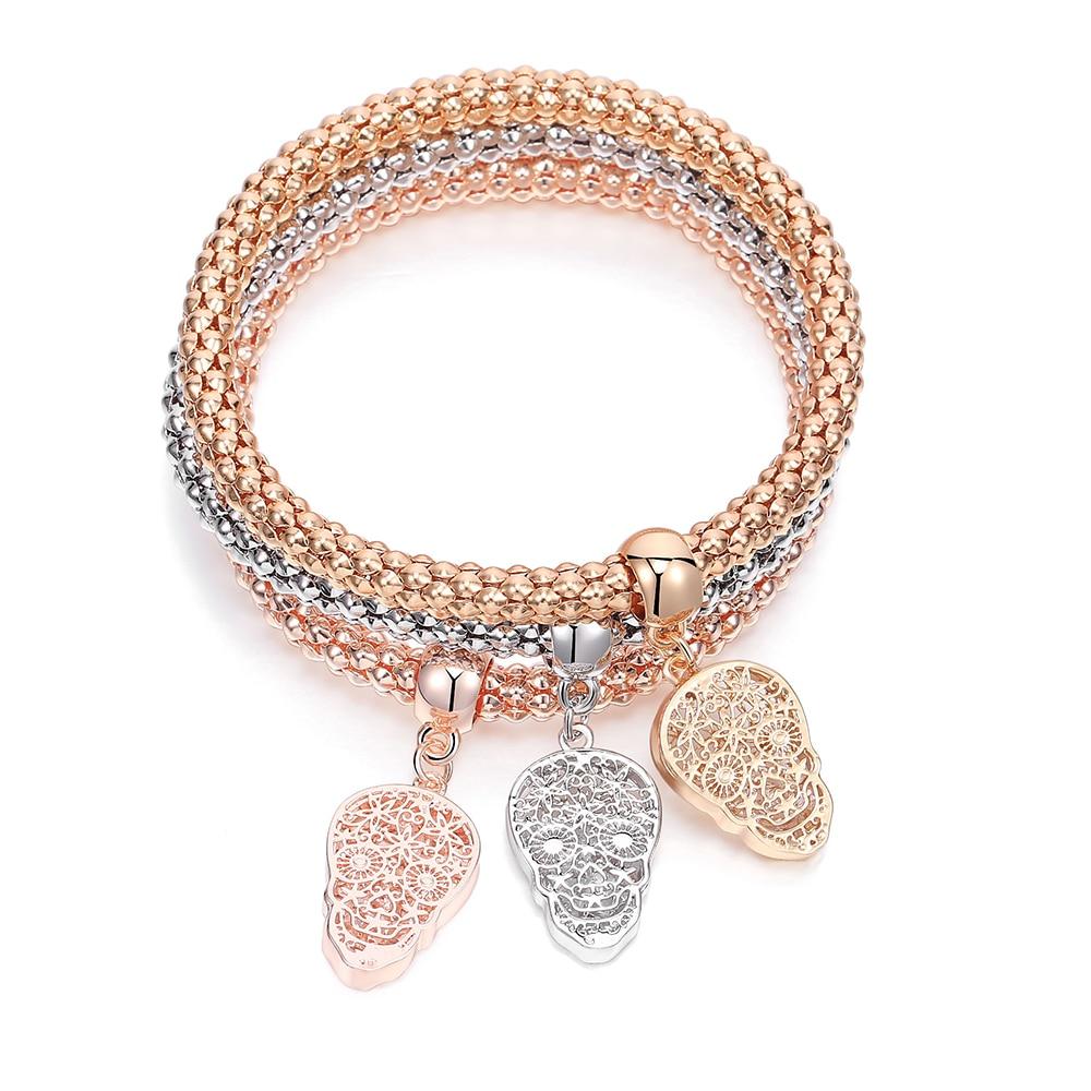 3pcs Crystal Charm Bracelet For Women Jewelry Bracelet Chain Jewelry