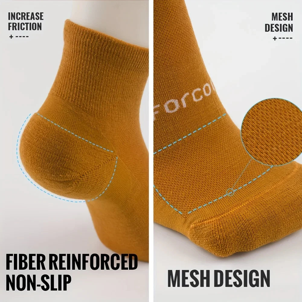 4 Pairs Merino Polyester Wool Low Cut Socks Breathable Comfort Fit