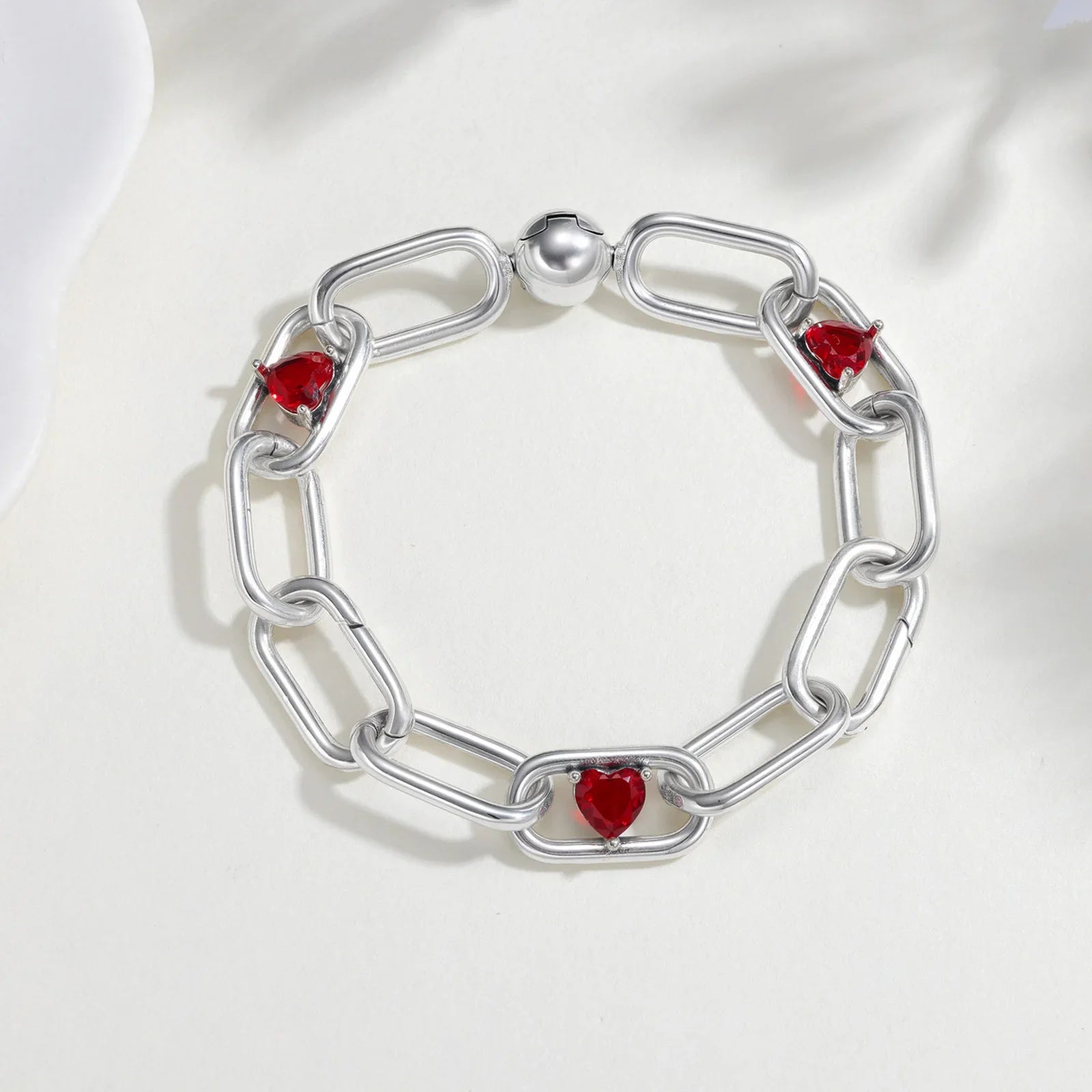 925 Sterling Silver Chain Rainbow Gem Bracelet Charm Jewelry Gift