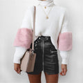 A-line Faux Leather Skirt