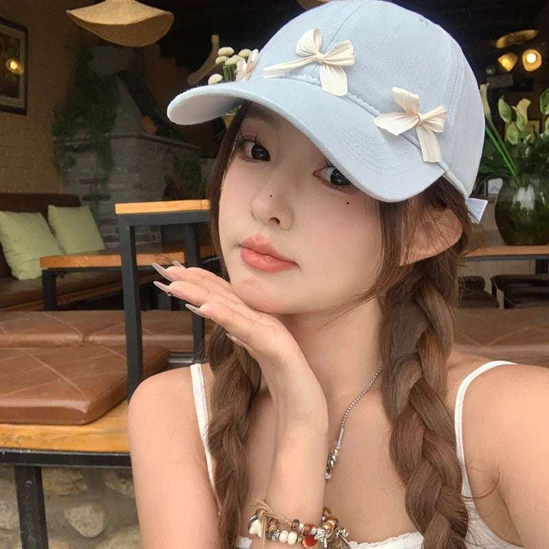 Adjustable Peaked Sun Protection Cotton Hat Solid Color Baseball Cap