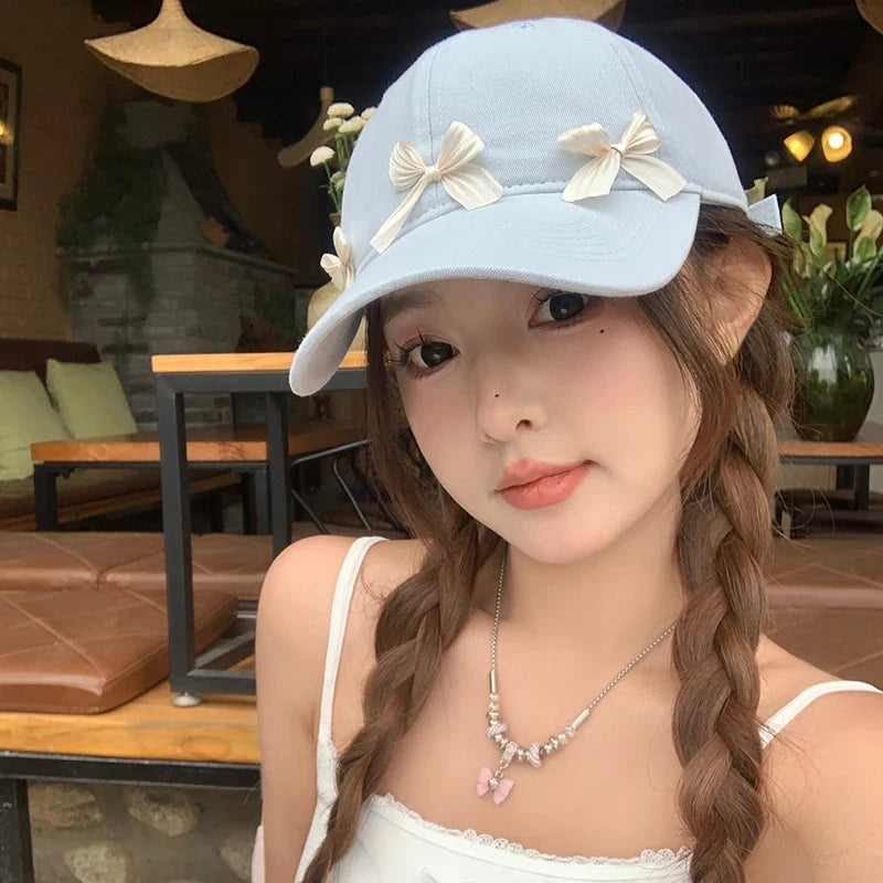 Adjustable Peaked Sun Protection Cotton Hat Solid Color Baseball Cap