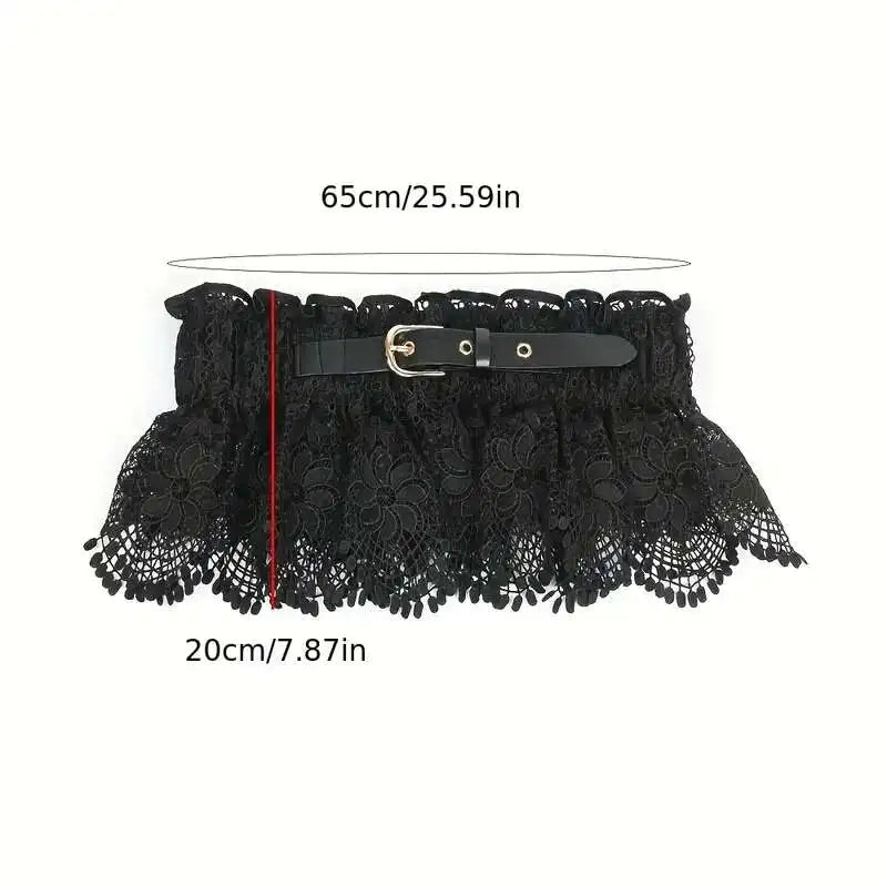 Adjustable Tie Waist Belt Elastic Bow Lace Dress Belt Fashion Waistband