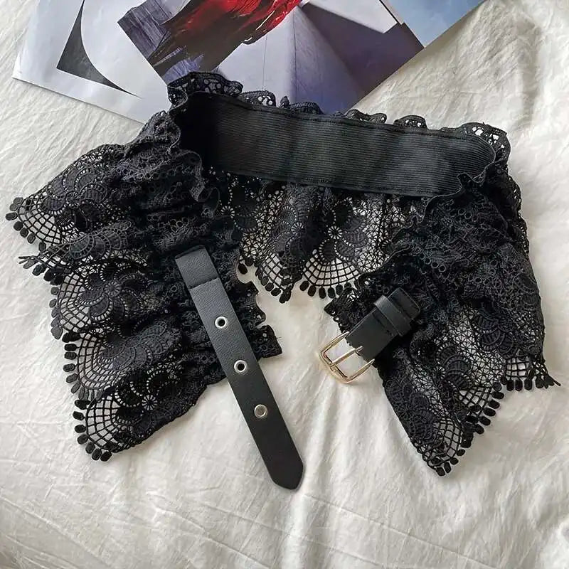 Adjustable Tie Waist Belt Elastic Bow Lace Dress Belt Fashion Waistband