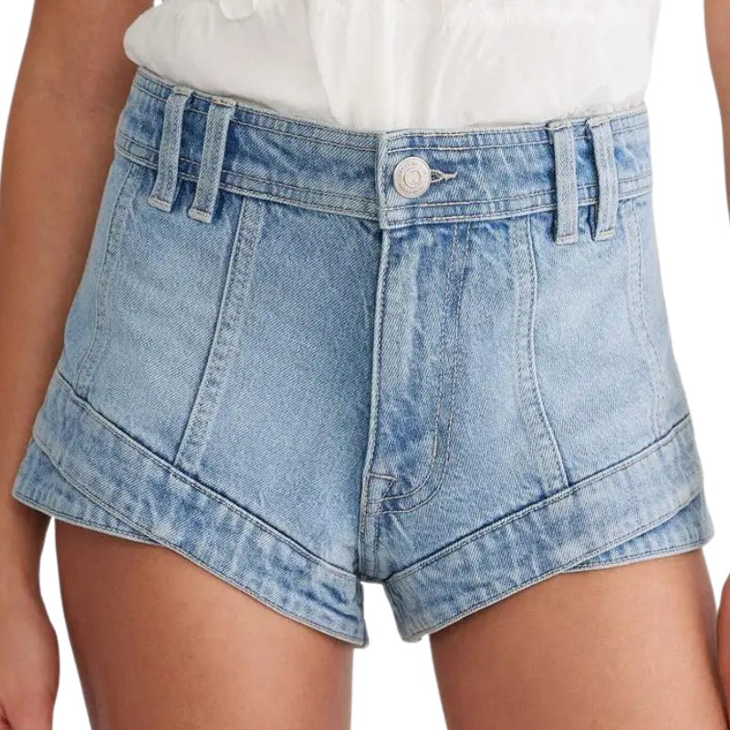 Aeropostale High-Rise Micro Denim Shorty Shorts for Women