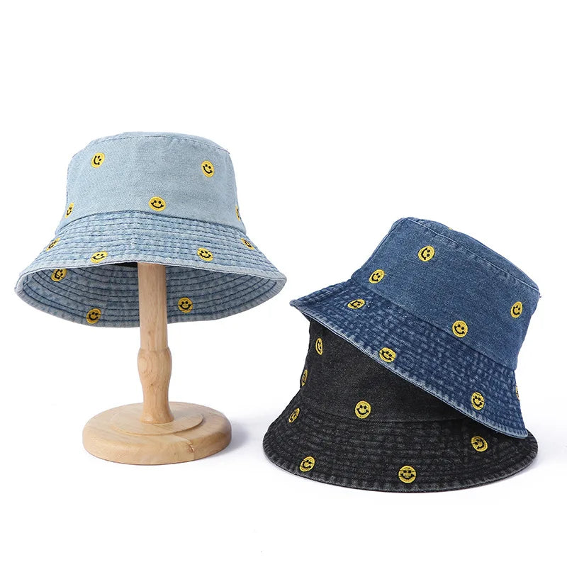 Aesthetic Packable Fisherman Denim Bucket Hat Summer UV Sun Hat