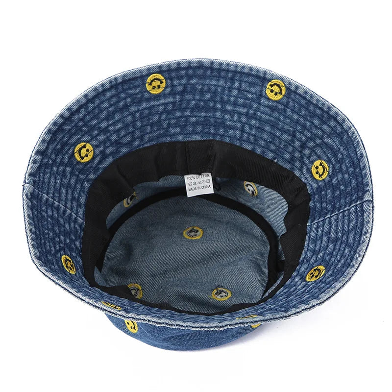Aesthetic Packable Fisherman Denim Bucket Hat Summer UV Sun Hat