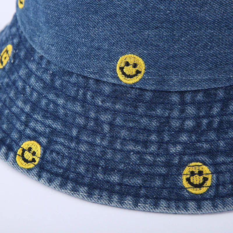 Aesthetic Packable Fisherman Denim Bucket Hat Summer UV Sun Hat