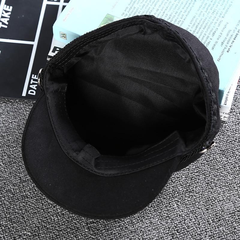 Arimonz Cotton Unisex Black Classic Newsboy Hat