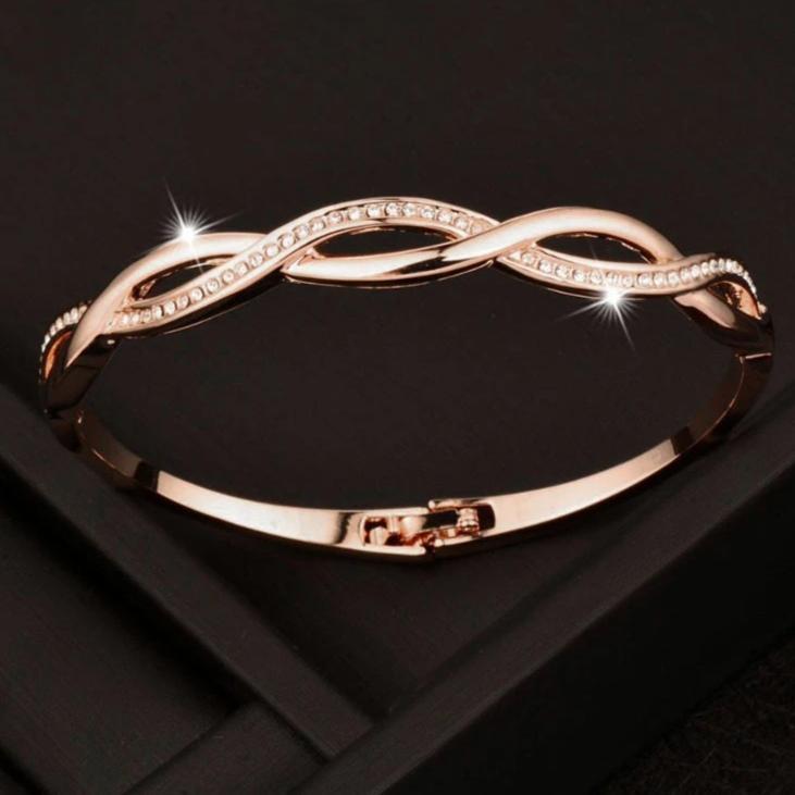 Cross Bangle Charm Bracelet