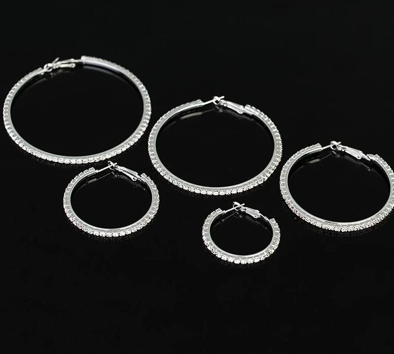 Crystal Earrings Hoops