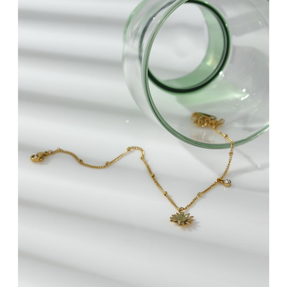 Daisy Charm Chain Anklet for Women Trendy Jewelry