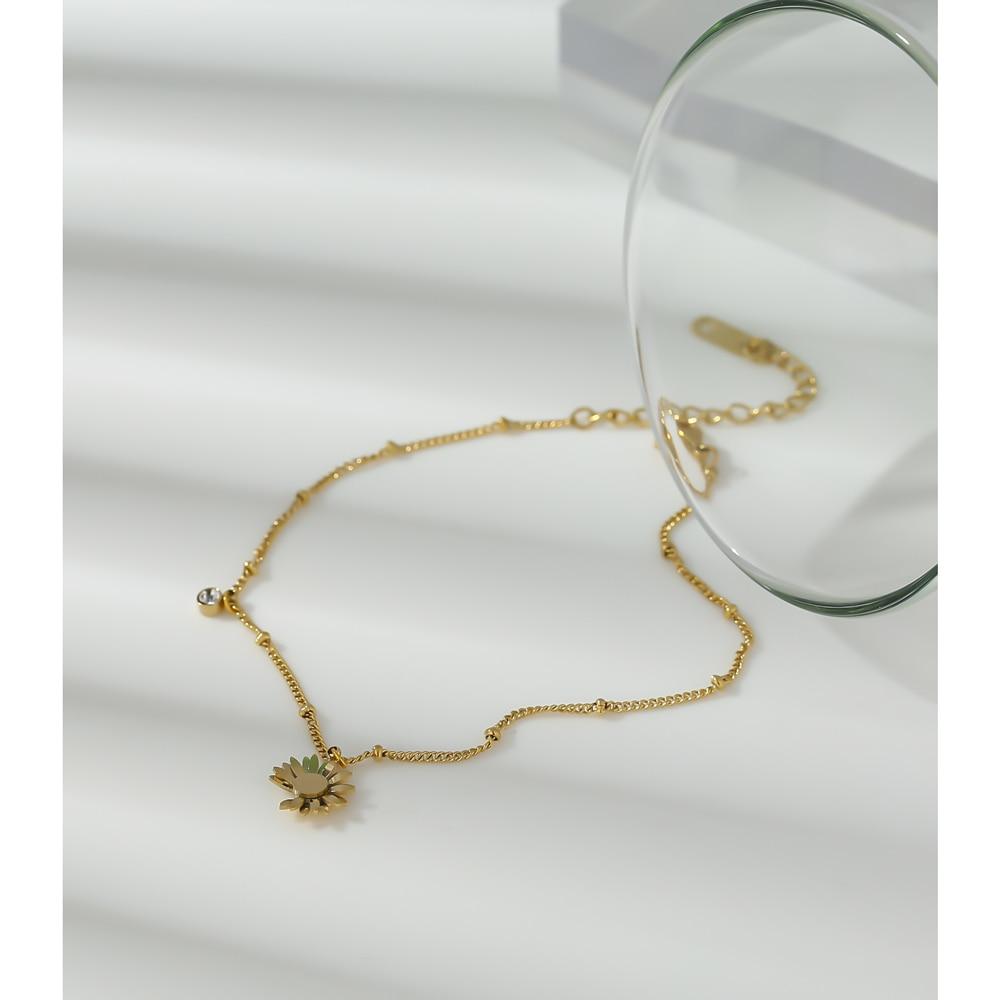 Daisy Charm Chain Anklet for Women Trendy Jewelry
