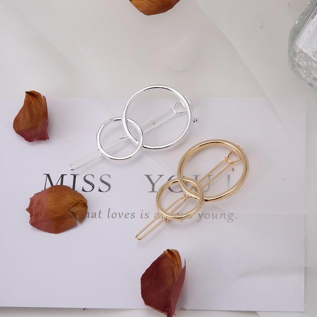 Geometric Alloy Hair Clip