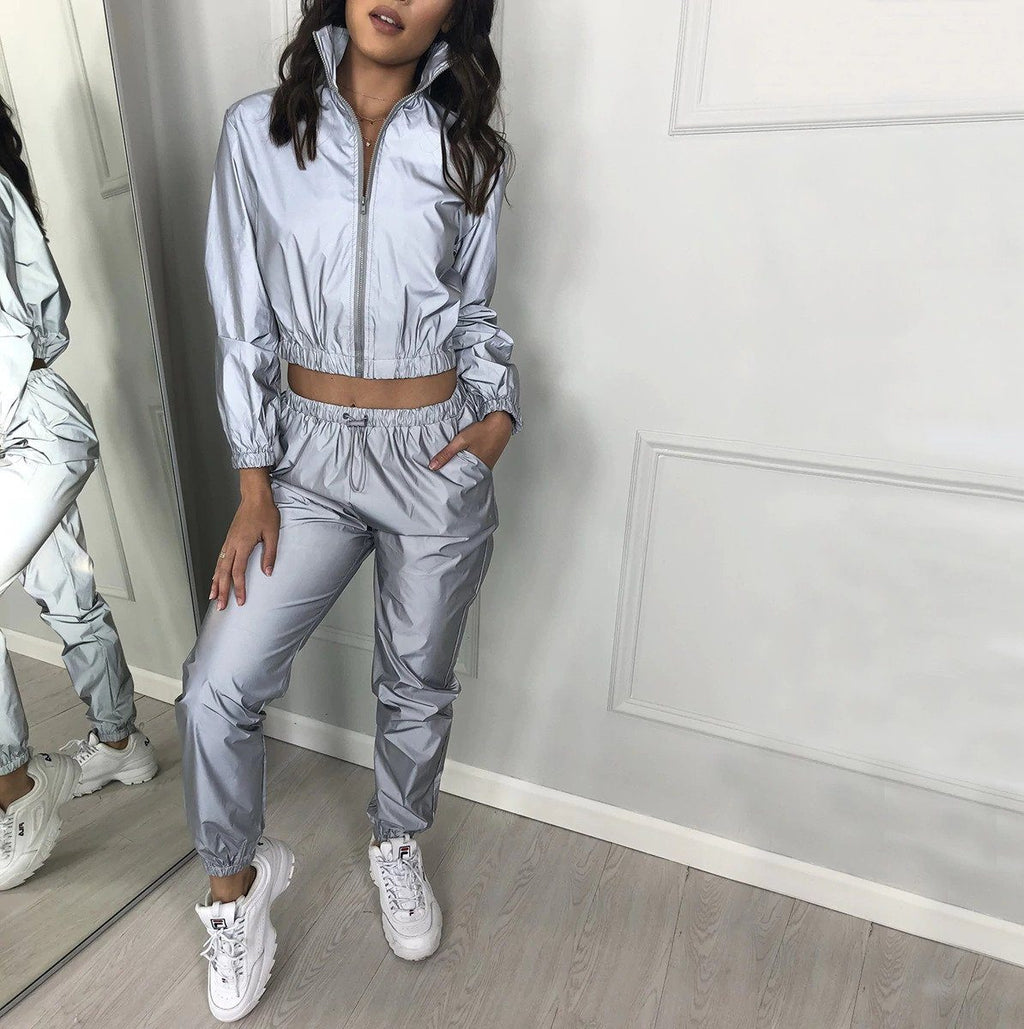Glow Jacket & Trousers Tracksuits Set