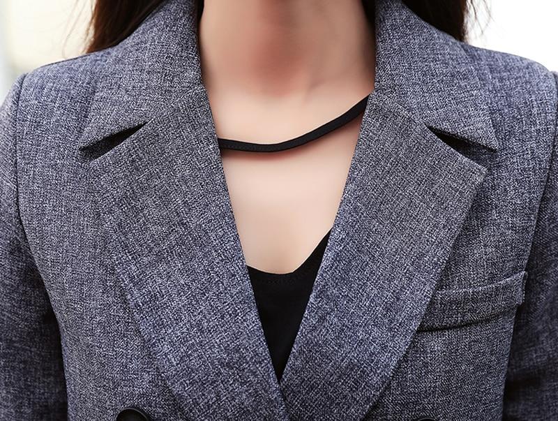 Grey Blazer Jacket & Zipper Trousers Suit Set