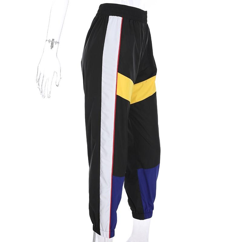 High Waist Patchwork Cargo Pants