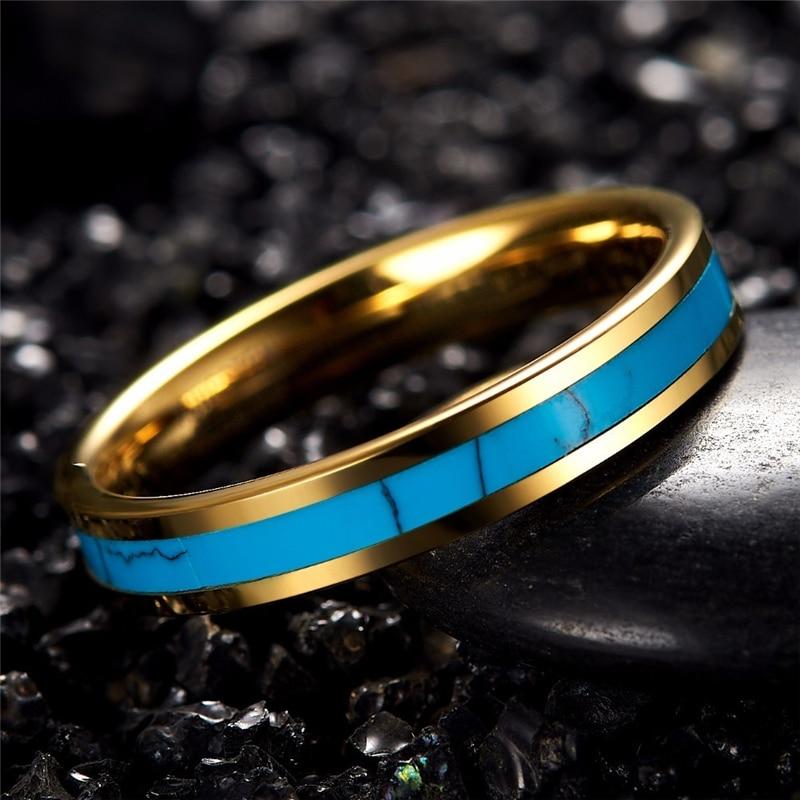Inlay Blue Natural Stone Ring