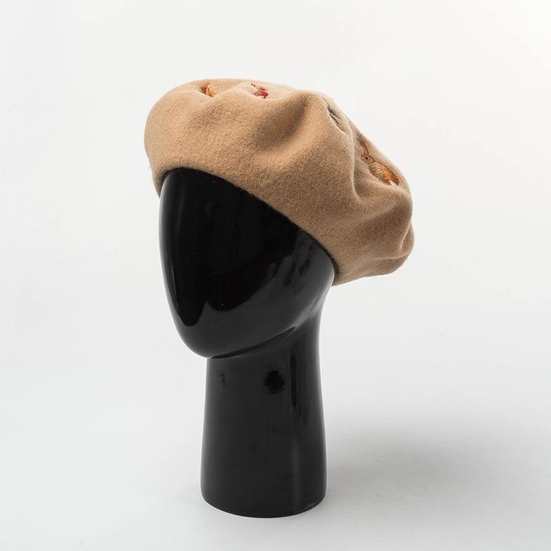 Nature Inspired Embroidered Beret