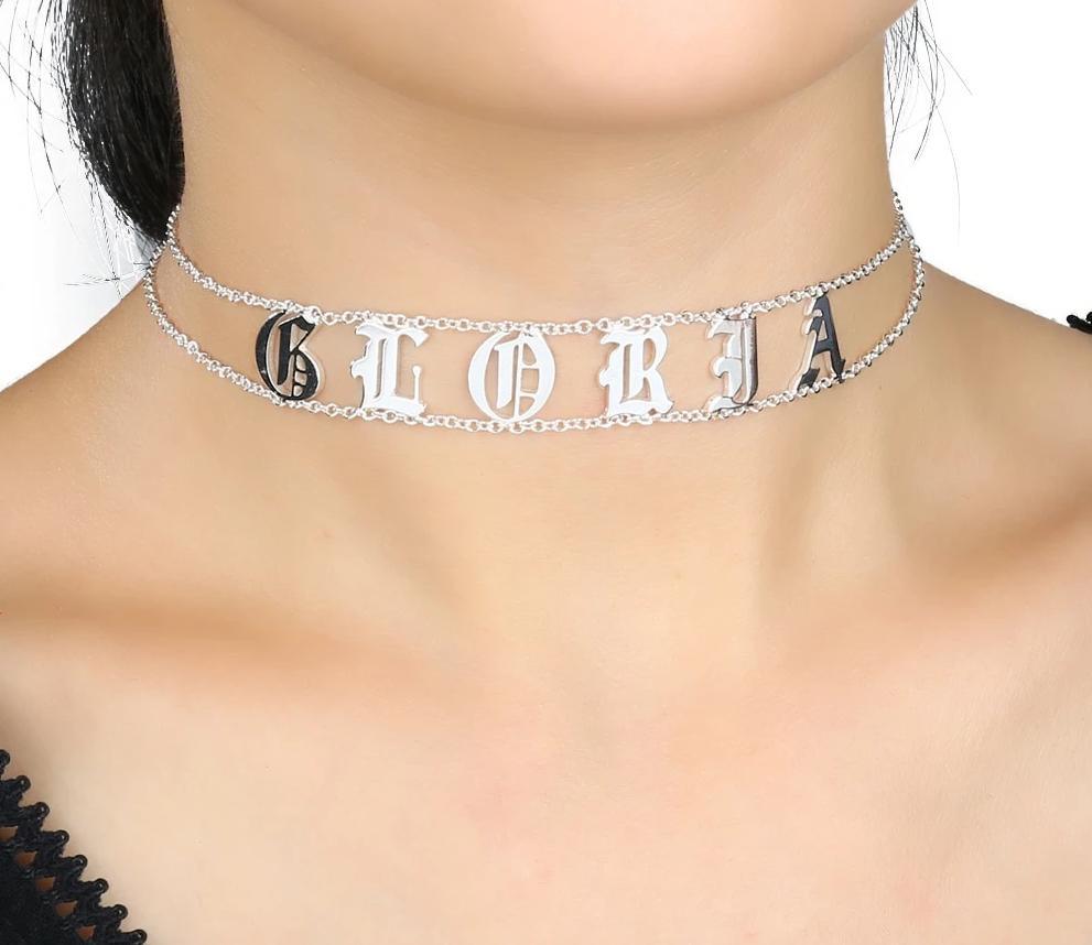 Old English Necklace Choker