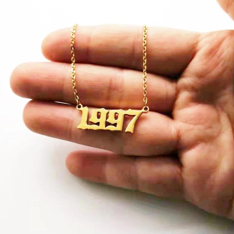 Personalized Year Number Necklaces