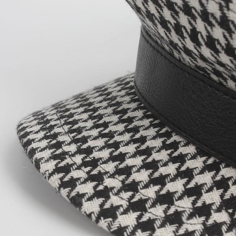 Plaid Belt Visor Cap