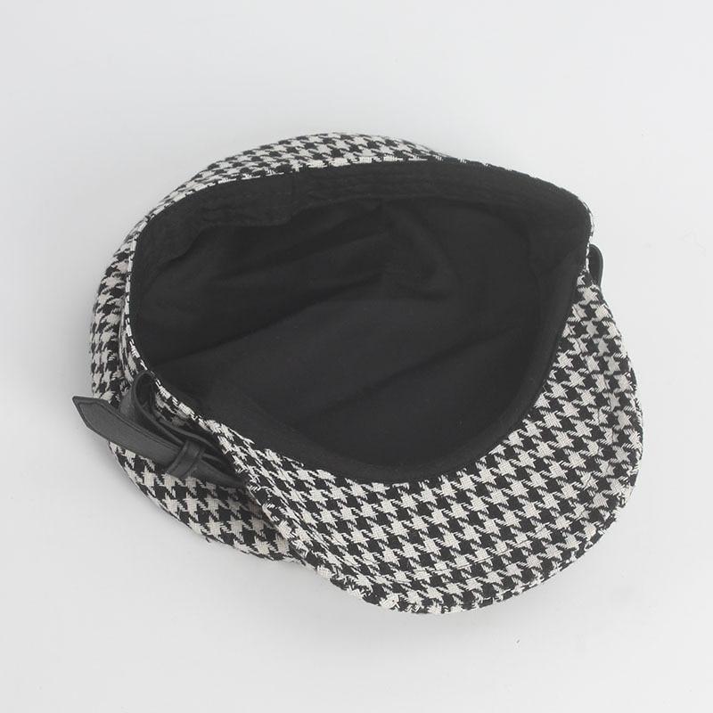 Plaid Belt Visor Cap
