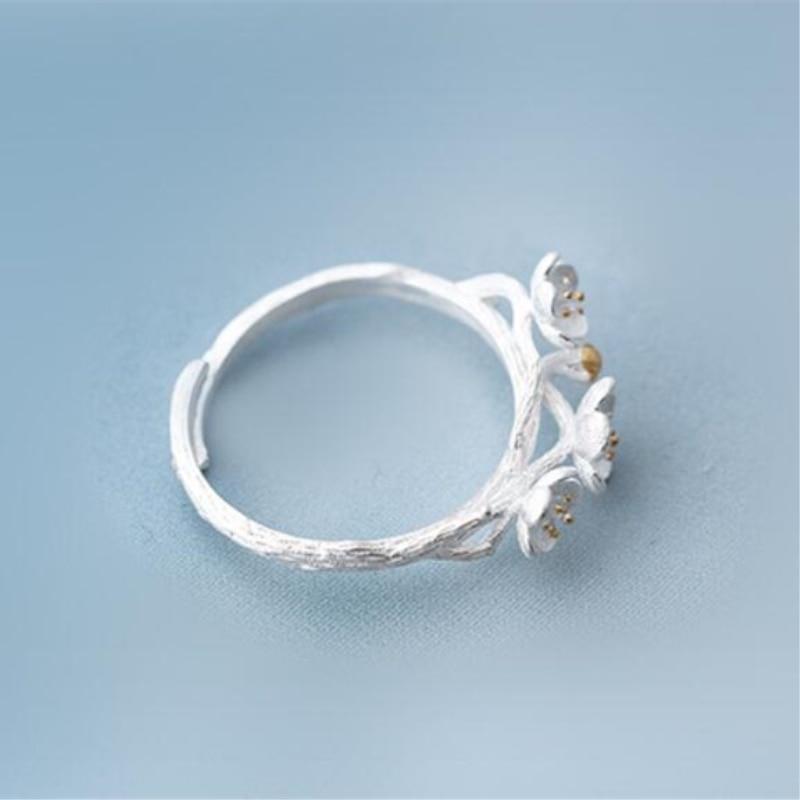 Plum Blossom Flower Ring Personality Fashion Trendy Women Ring