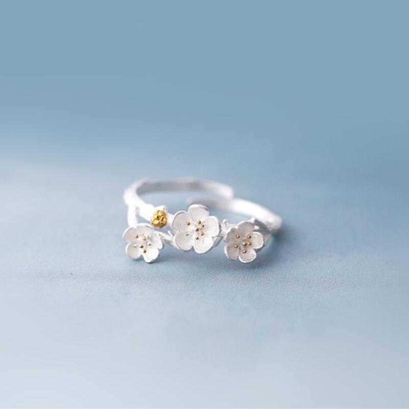 Plum Blossom Flower Ring Personality Fashion Trendy Women Ring