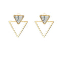 Push-back Triangle Earrings
