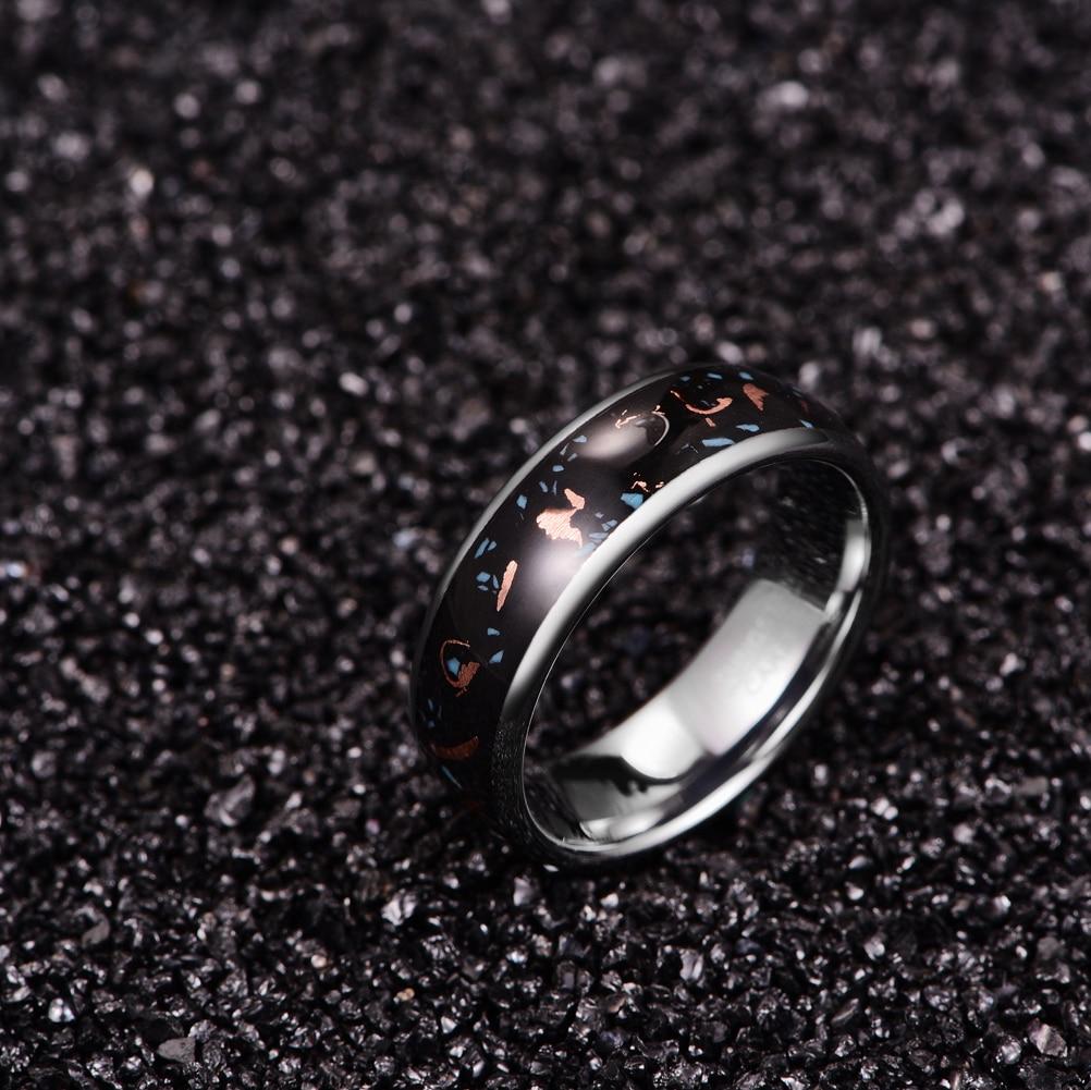 Rhodium Plated Retro Copper Shavings Ring
