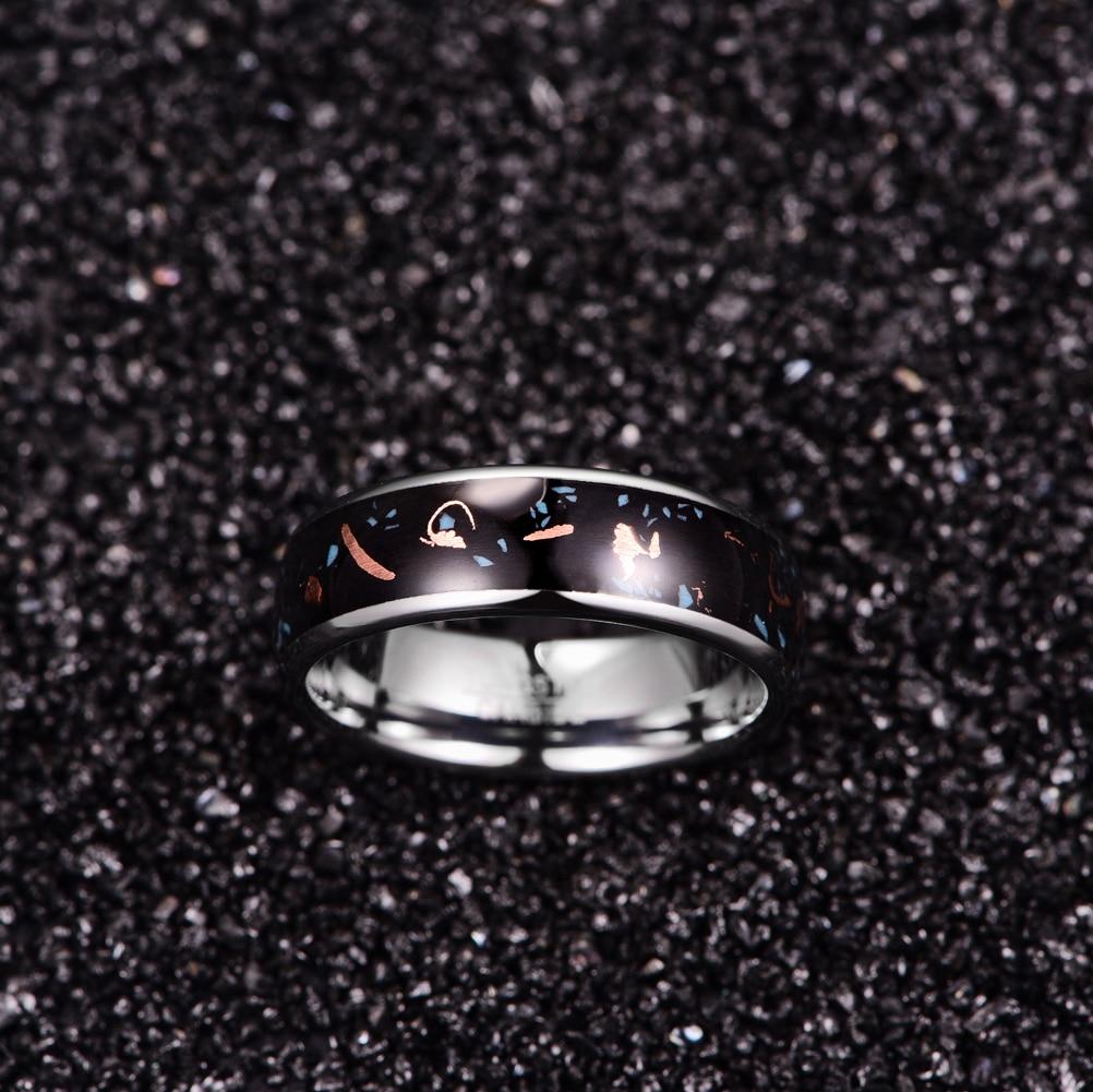 Rhodium Plated Retro Copper Shavings Ring