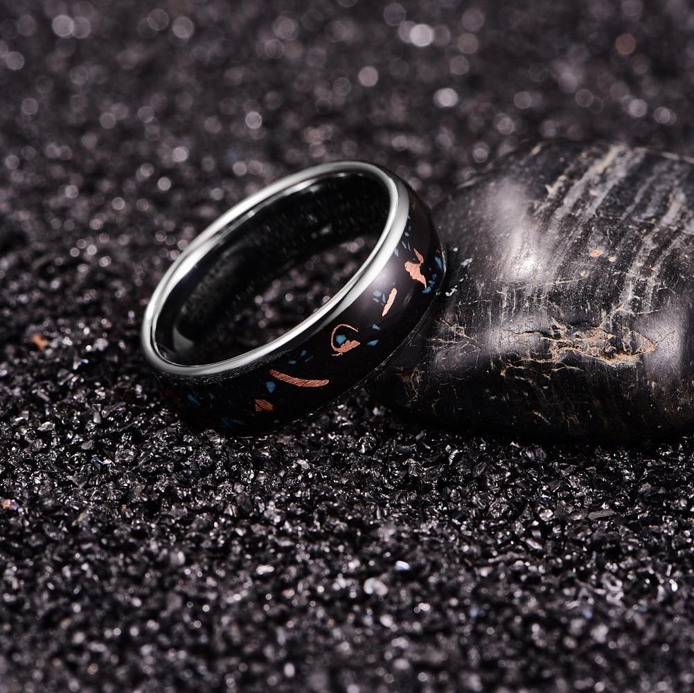 Rhodium Plated Retro Copper Shavings Ring