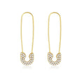 Safety Pin Studs Earrings for Women Jewelry Ear Cuff Accessories