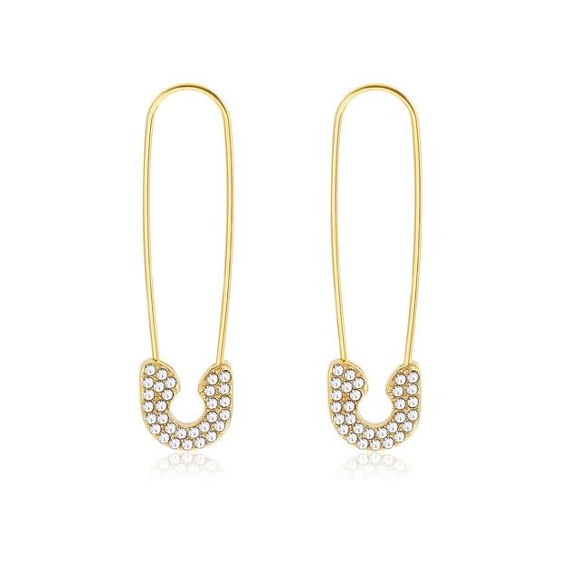 Safety Pin Studs Earrings for Women Jewelry Ear Cuff Accessories