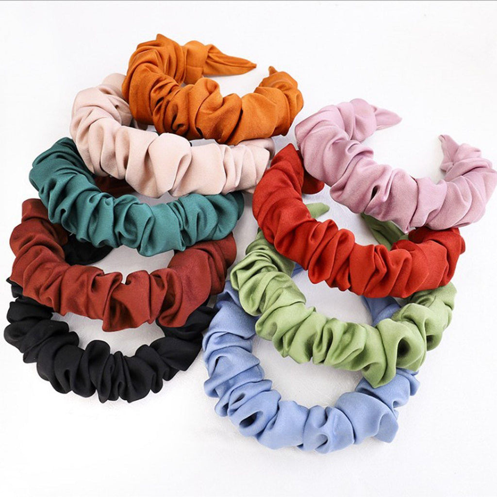 Solid Color Pleated Headband