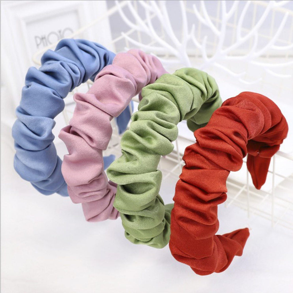 Solid Color Pleated Headband