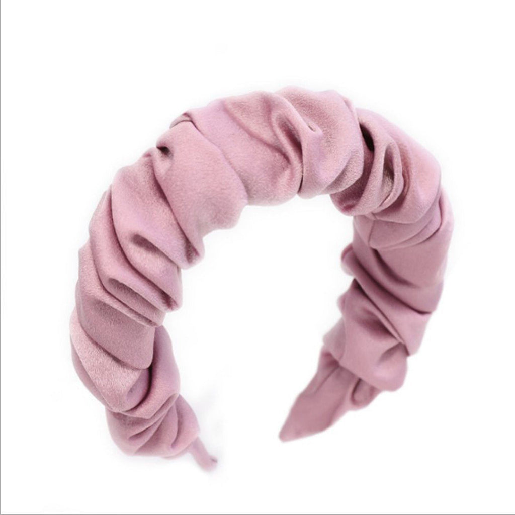 Solid Color Pleated Headband