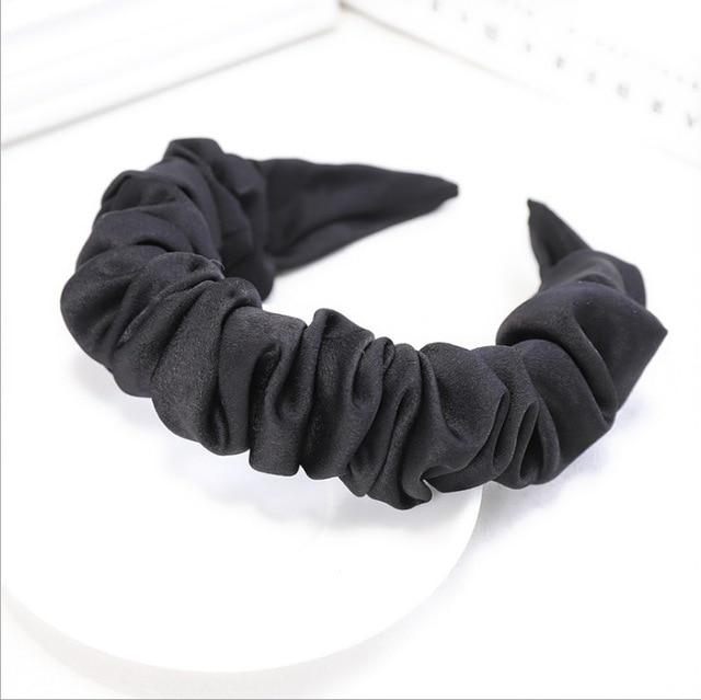 Solid Color Pleated Headband