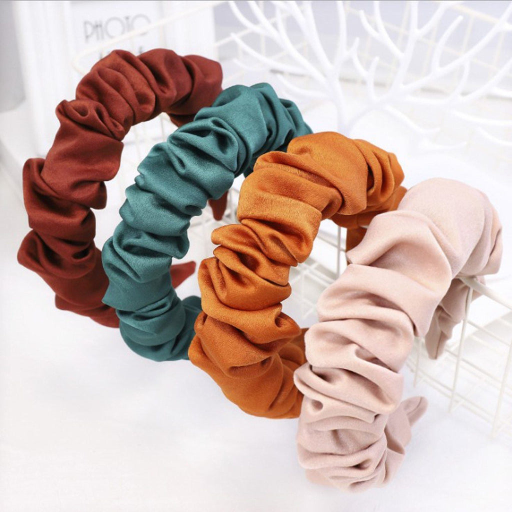 Solid Color Pleated Headband