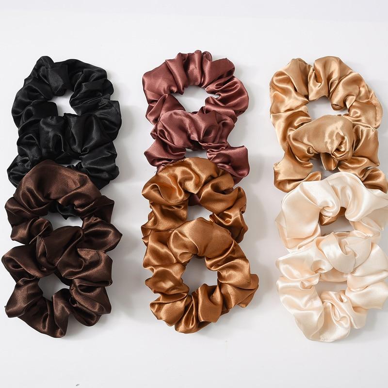 Solid Color Silk Scrunchie