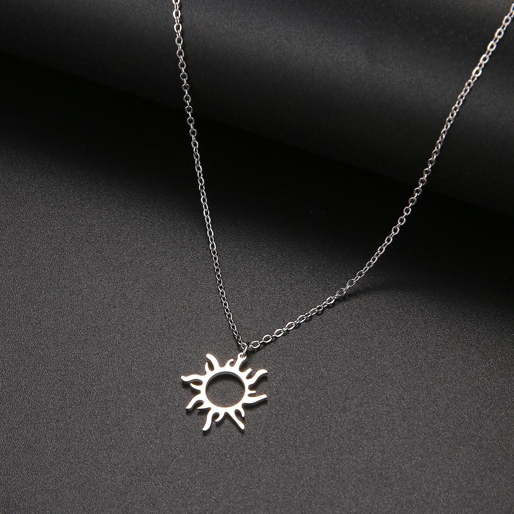 Sun Pendant Necklaces Charm Women Fashion Jewelry