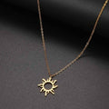 Sun Pendant Necklaces Charm Women Fashion Jewelry