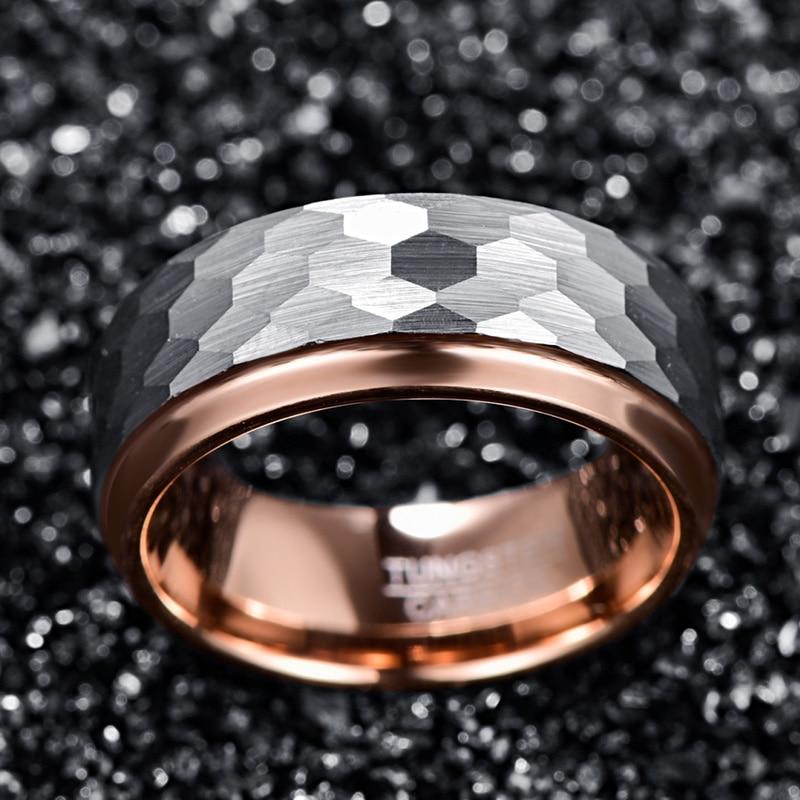 Surface Hammered Steel Ring