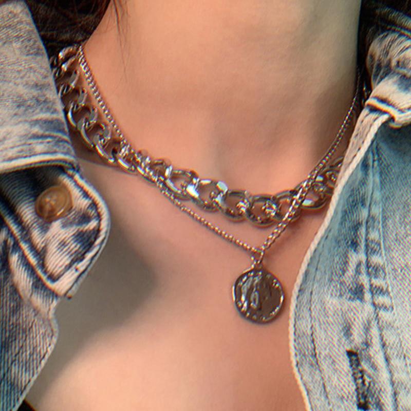Vintage Multi-layer Coin Chain Choker Necklace